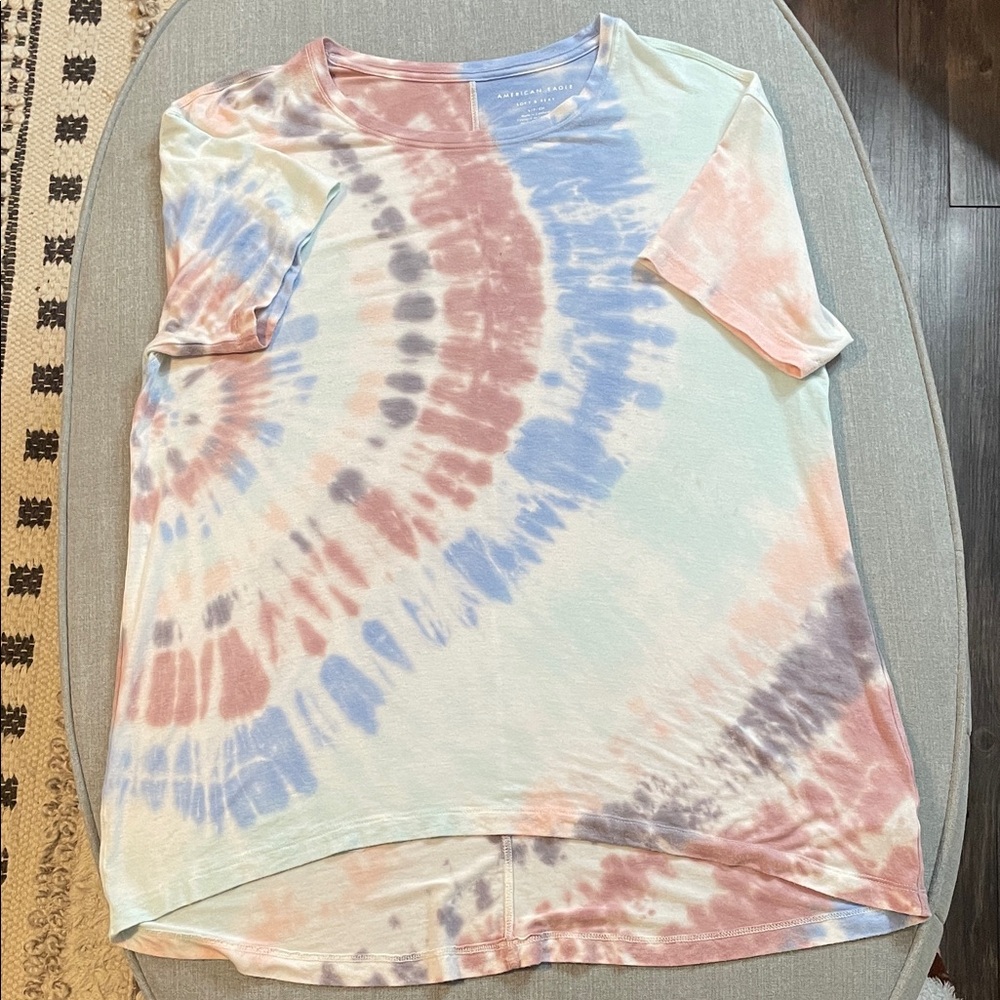 American Eagle Outfitters Multicolor Tie-Dye Short Sleeve Tee